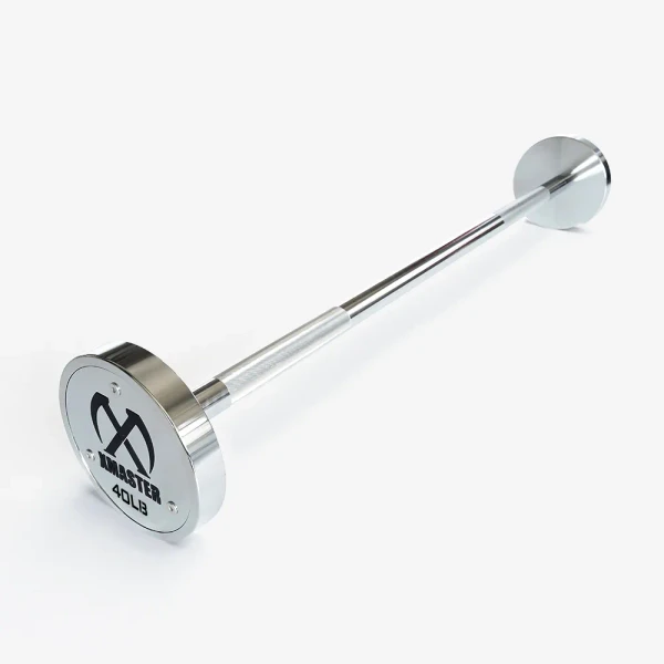 Chromed Steel Fixed Straight / Curl Barbell