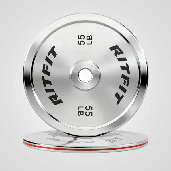 RitFit Silver Steel Strip Olympic Plates 2 Inch