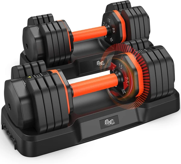 Adjustable Dumbbell Set of 2, 110LB/50LB Weights Dumbbell