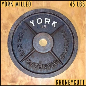 York Barbell Milled Vintage Weight Plates