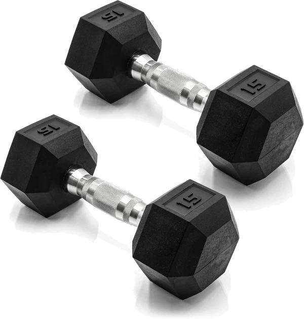 Rubber Hex Dumbbell