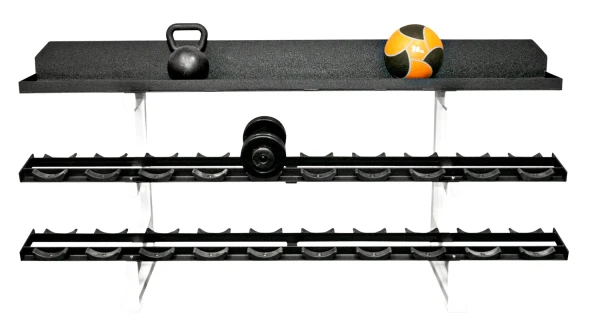 Pro Style Dumbbell Rack with Kettlebell Tray