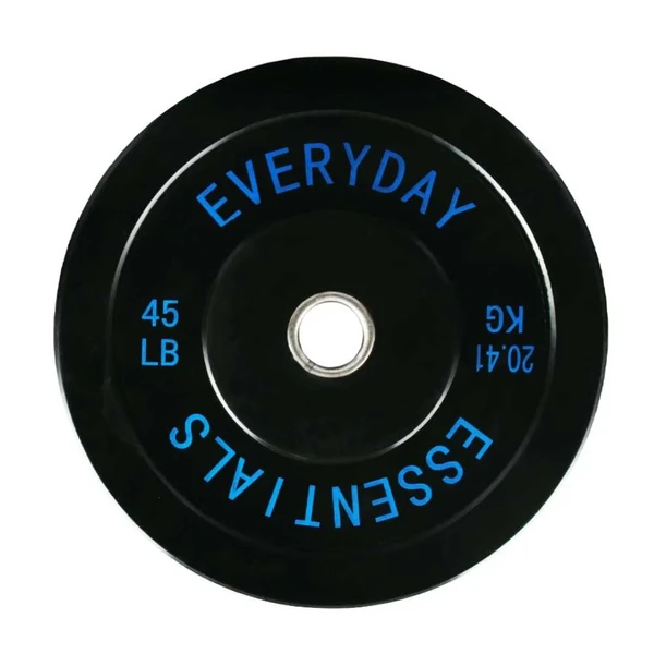 BalanceFrom Olympic Bumper Plate Weight Plate with Steel Hub, Black