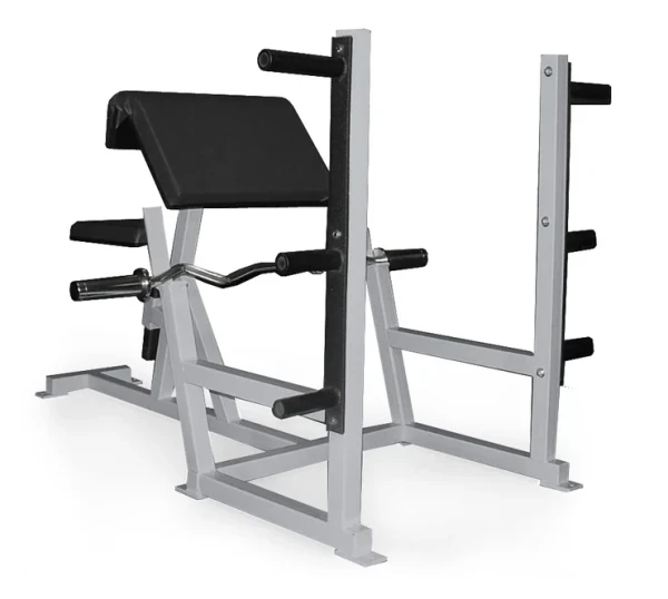 Preacher Curl with Weight Racks