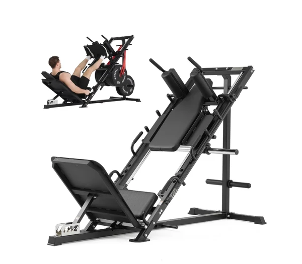 Multifunctional Leg Machine W/ Linear Bearing Hack Squat & Leg Press Combo