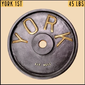 York Barbell 1st Gen "Tall Letter" Vintage Weight Plates
