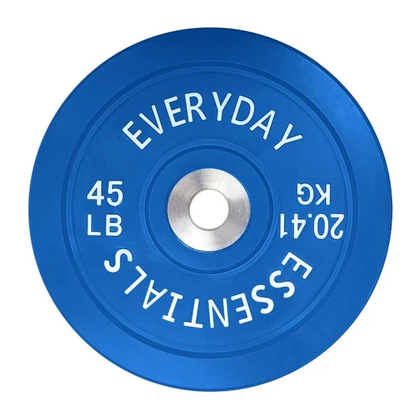 BalanceFrom Olympic Bumper Plate Weight Plate with Steel Hub, Color Coded