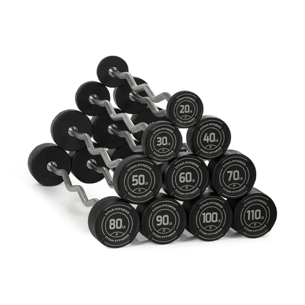 EZ Curl Fixed Urethane Barbells